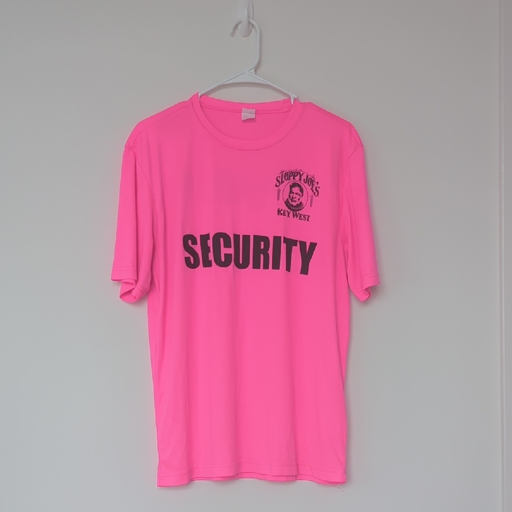 Hot Pink Security T-Shirt For Costumes, Parties, And Vibes